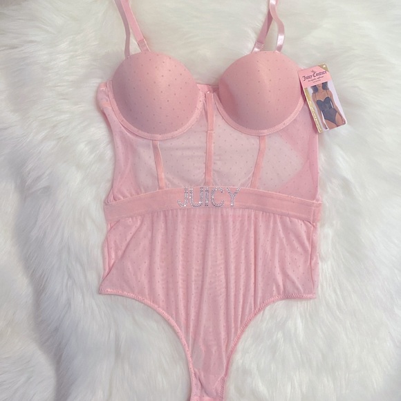 Juicy Couture Tops - Juicy Couture Pink Bodysuit NWT Excellent Condition